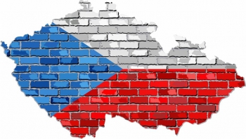  Magnetic map of Czechia, illustrated, colored