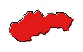  Magnetic map of Slovakia, illustrated, red