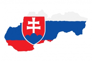  Magnetic map of Slovakia, illustrated, colored