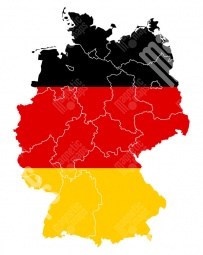  Magnetic map of Germany, illustrated, colored