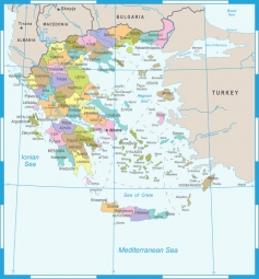  Magnetic map of Greece, detailed, colored