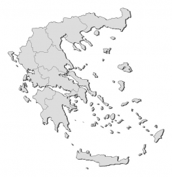  Magnetic map of Greece, illustrated, grey