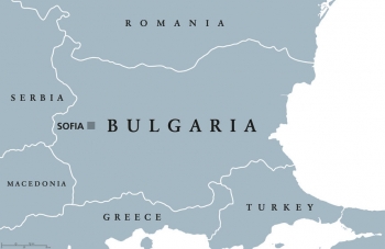  Magnetic map of Bulgaria, illustrated, grey