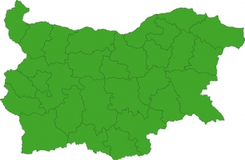  Magnetic map of Bulgaria, administrative, green