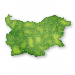  Magnetic map of Bulgaria, illustrated, green