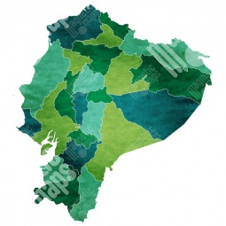  Magnetic map of Ecuador, illustrated, green