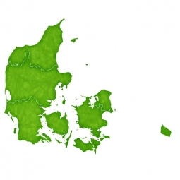  Magnetic map of Denmark, illustrated, green