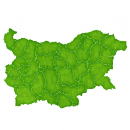  Magnetic map of Bulgaria, illustrated, green