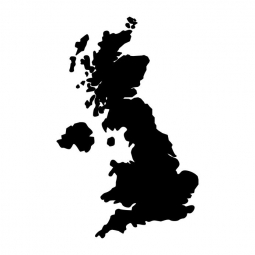  Magnetic map of Great Britain, illustrated, black