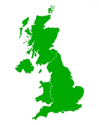  Magnetic map of Great Britain, illustrated, green