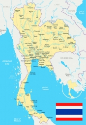  Magnetic map of Thailand, illustrated