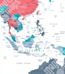  Magnetic map, illustrated, detailed