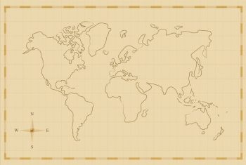  Magnetic map of world, blind