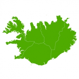  Magnetic map of Iceland, illustrated, green