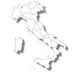  Magnetic map of Italy, political, blind