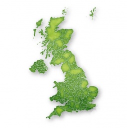  Magnetic map of England, illustrated, green