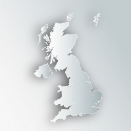  Magnetic map of England, illustrated, white