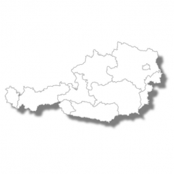  Magnetic map of Austria, illustrated, blind