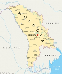  Magnetic map, political, beige