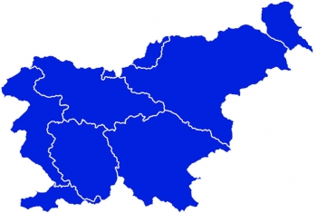  Magnetic map, illustrated, blue