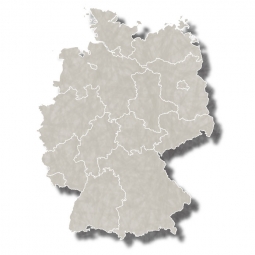  Magnetic map of Germany, illustrated, grey