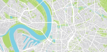  Magnetic map, illustrated, colored