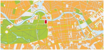  Magnetic map of Berlin, illustrated, colored