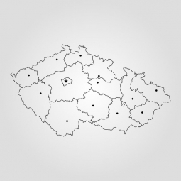  Magnetic map of Czechia, illustrated, black and white