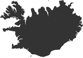  Magnetic map of Iceland, illustrated, black