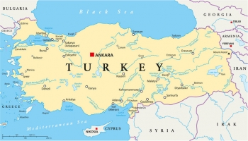  Magnetic map of Turkey, administrative, colored