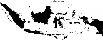  Magnetic map of Indonesia, illustrated, black