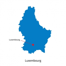  Magnetic map of Luxembourg, illustrated, blue