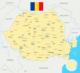  Magnetic map of Romania, detailed