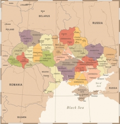  Magnetic map, illustrated, colored