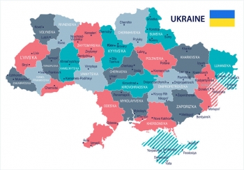  Magnetic map, illustrated, colored