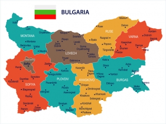  Magnetic map of Bulgaria, illustrated, detailed