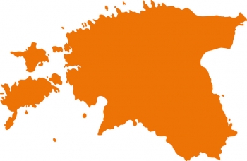  Magnetic map of Estonia, illustrated, Orange