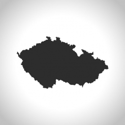  Magnetic map of Czechia, illustrated, grey