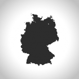  Magnetic map of Germany, illustrated, grey