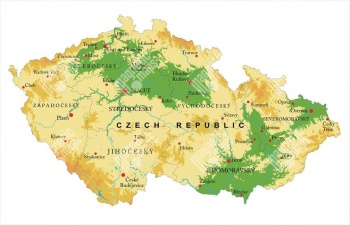 Folie - Magnetická mapa Česká republika, geografická, barevná - poslední kus