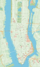  Magnetic map of New york, detailed, colored