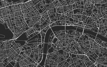  Magnetic map of London, illustrated, black
