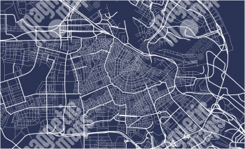  Magnetic map of Amsterdam, illustrated, blue