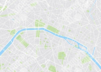  Magnetic map of Paris, illustrated, without labels