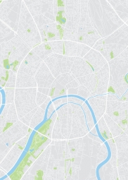  Magnetic map of Moscow, illustrated, colored