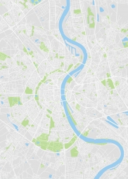  Magnetic map of Cologne, illustrated, colored