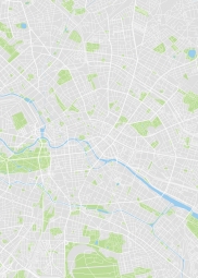  Magnetic map of Berlin, illustrated, colored