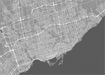  Magnetic map of Toronto, illustrated, grey