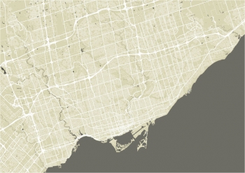  Magnetic map of Toronto, illustrated, grey