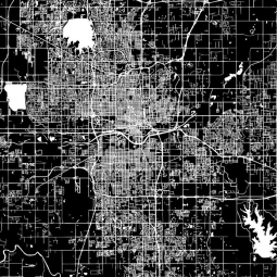  Magnetic map of Oklahoma, illustrated, black and white